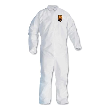 A30 Elastic Back And Cuff Coveralls, 4X-Large, White, 25PK